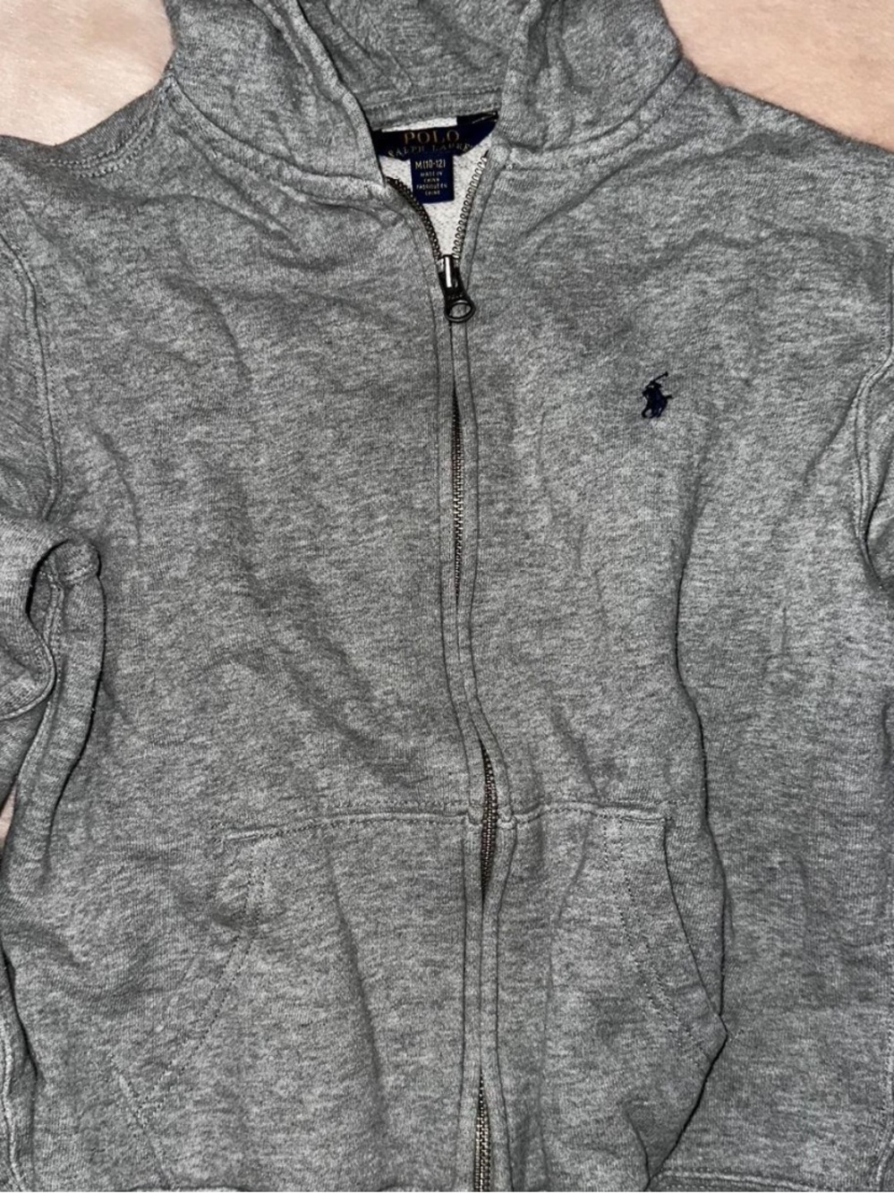 Polo by Ralph Lauren Heather Gray Full-Zip Hoodie